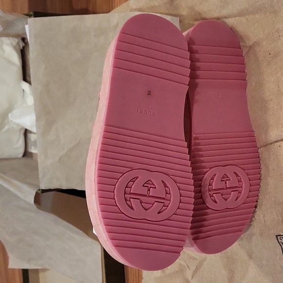 NIB Gucci Platform Slingback Sandal Sz37 - Picture 8 of 9